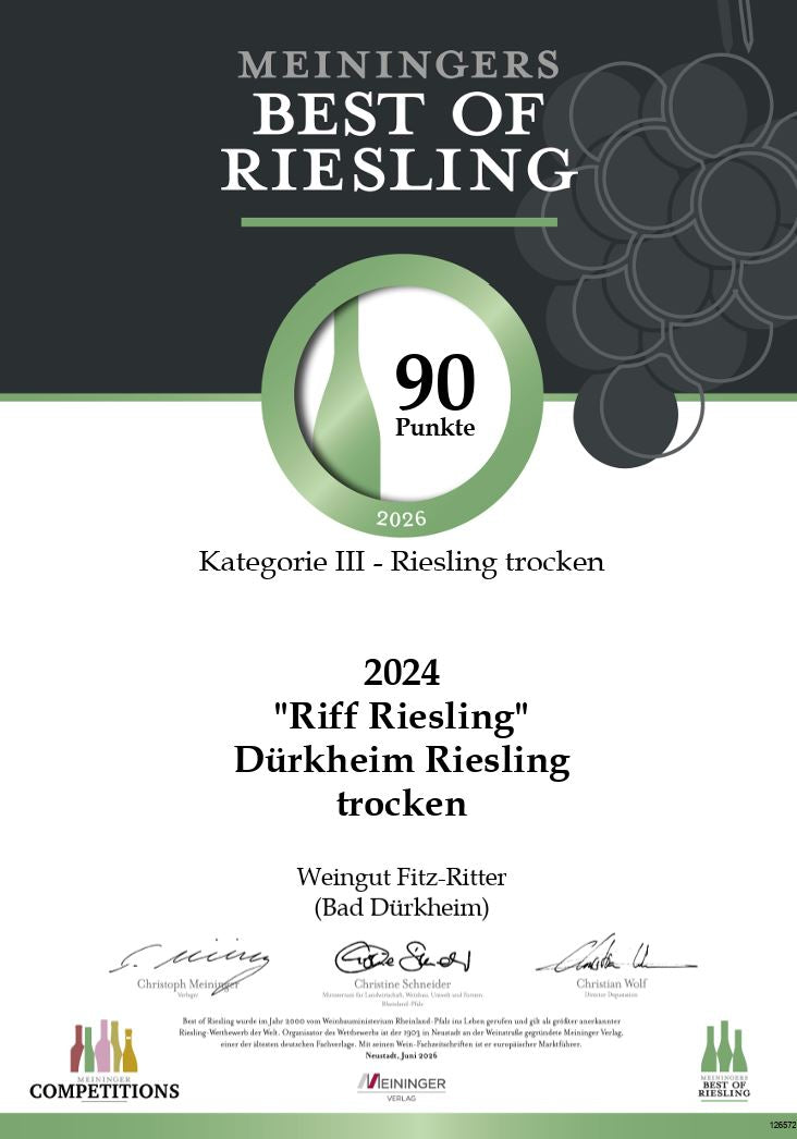 2024 "RIFF" Dürkheim Riesling trocken (verschiedene Flaschengrößen)